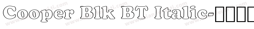 Cooper Blk BT Italic字体转换
